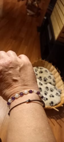 Customer photo review of Bracelet Amincissant en Améthyste et Pierre de Lune | Or fin (CHALLENGE 30J)