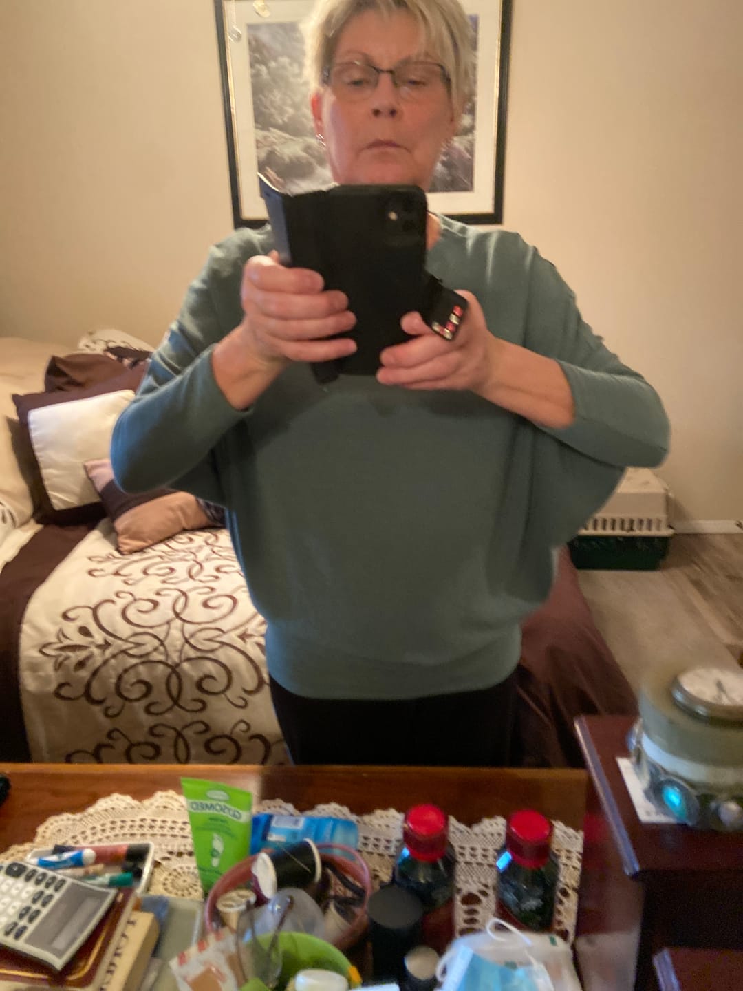 Customer photo review of Jolie All Day Slouch Top (Sage)