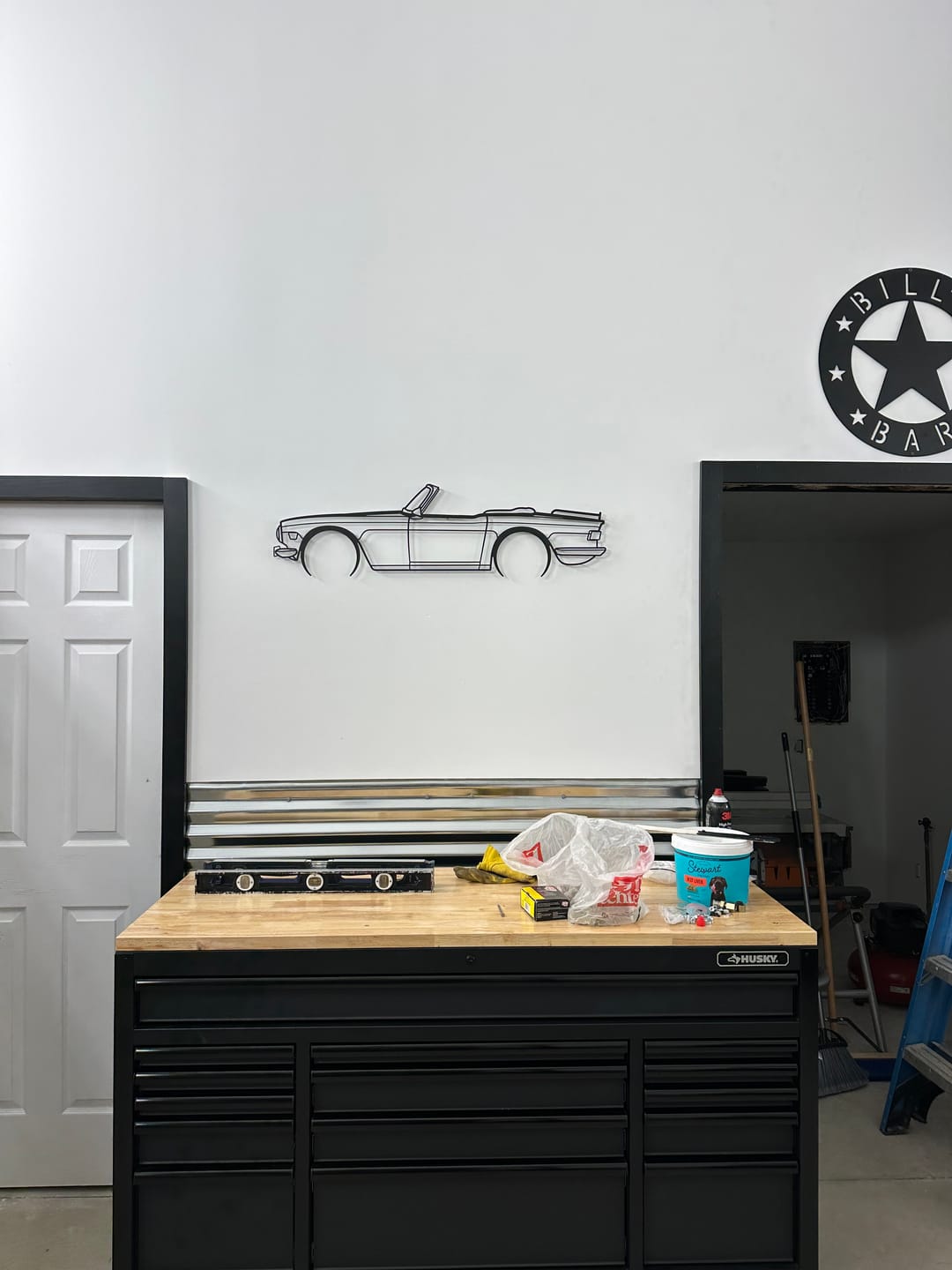 Customer photo review of TR6 1974 Detailed Silhouette Metal Wall Art
