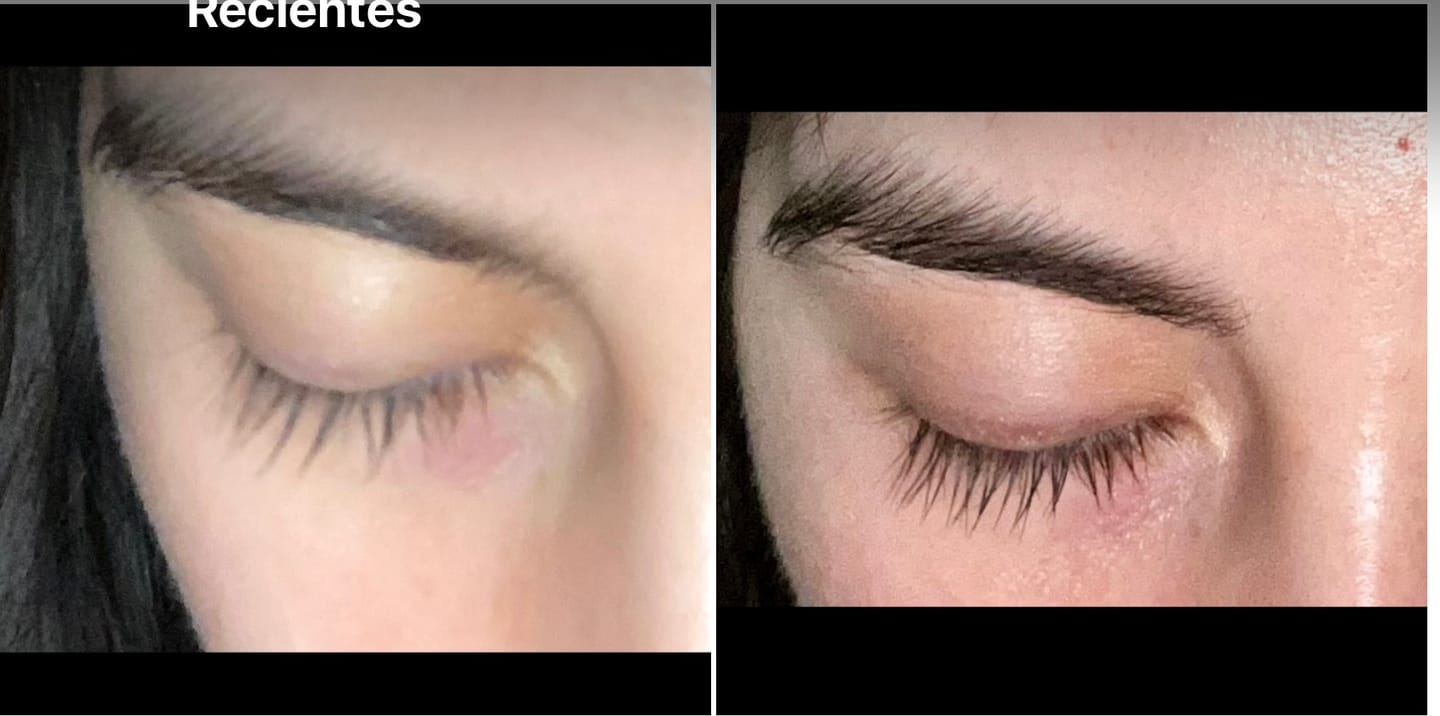 Customer photo review of Serum crecimiento pestañas y cejas