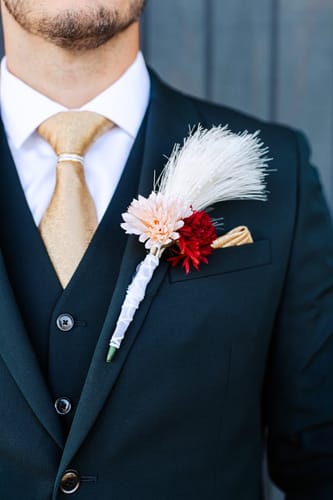 Customer photo review of Champagne Golden Solid Men's Tie Ring Pocket Square Cufflinks Set