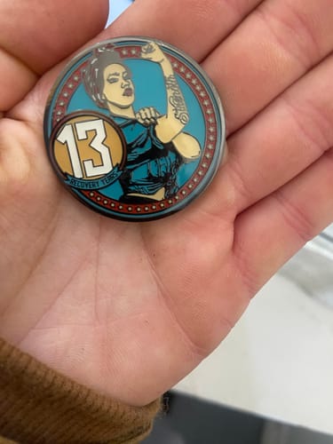 Customer photo review of 1 to 50 Year Rosie Recovery Strength AA/NA Medallions - Tri-Plate Chips/Coins