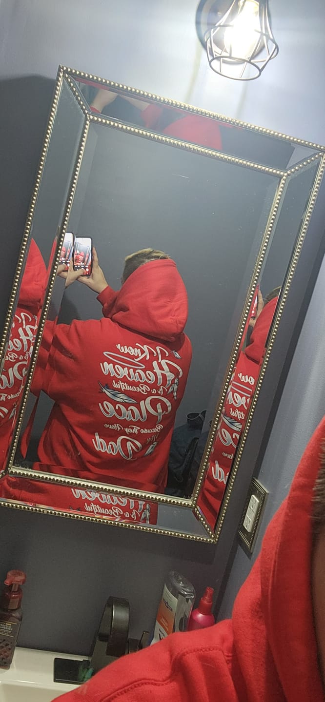 Customer photo review of I Know Heaven is a Beautiful Place - Dad Hoodie