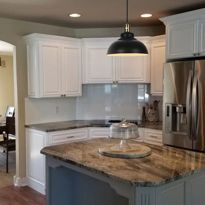 Customer photo review of Industrial Black Single Pendant Dome Light Fixture