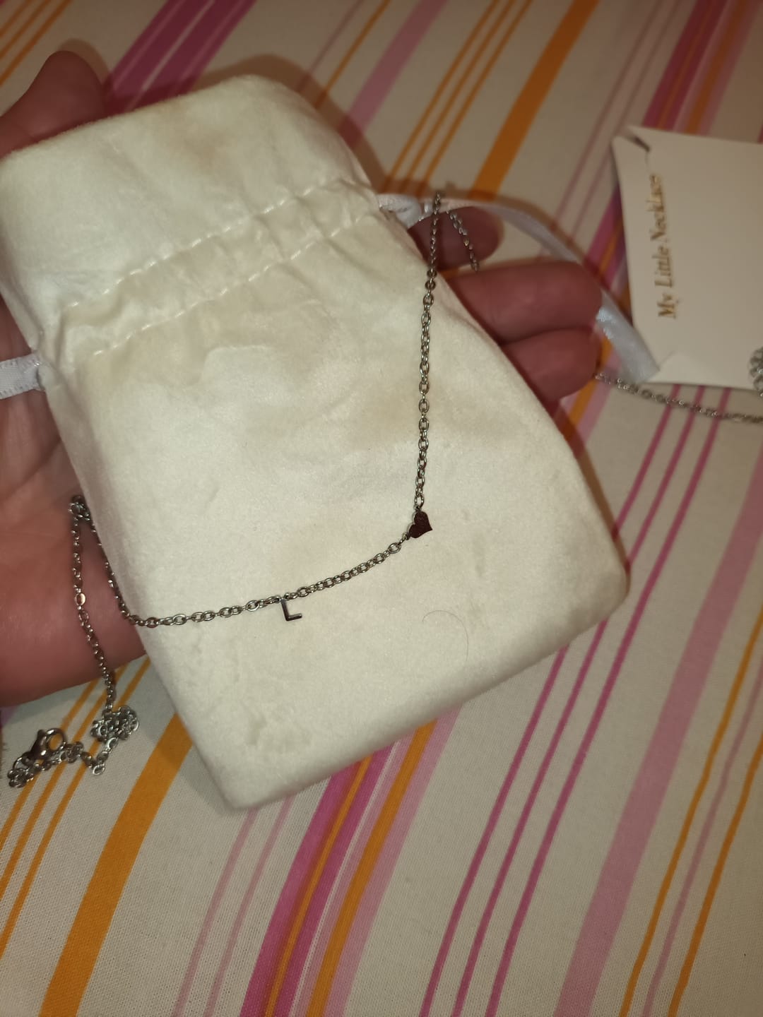 Customer photo review of Collier Initiales Amour