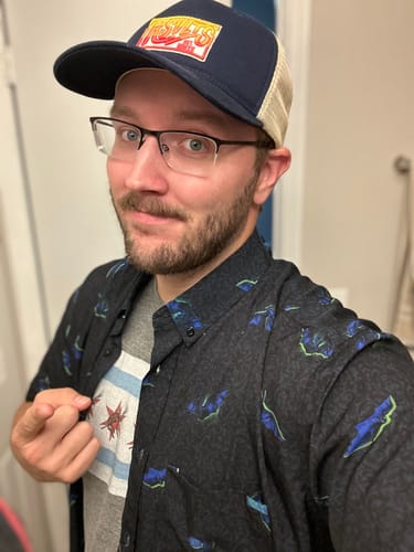 Customer photo review of Vintage Wave Trucker – Trucker Hat