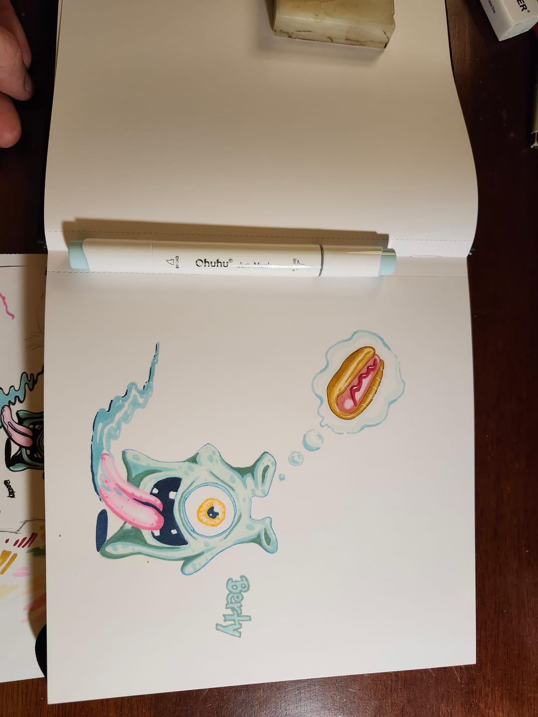 Customer photo review of Ohuhu Marker Pads Art Sketchbooks for Markers, 2 Pack