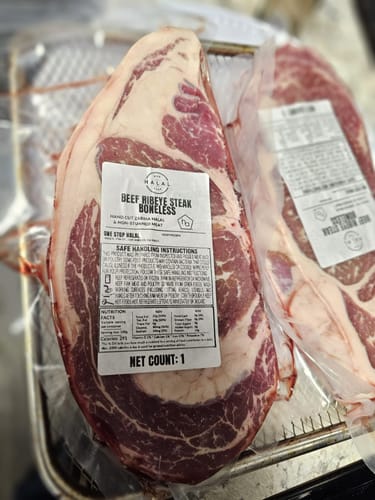 Customer photo review of Halal Ribeye Steak - Boneless