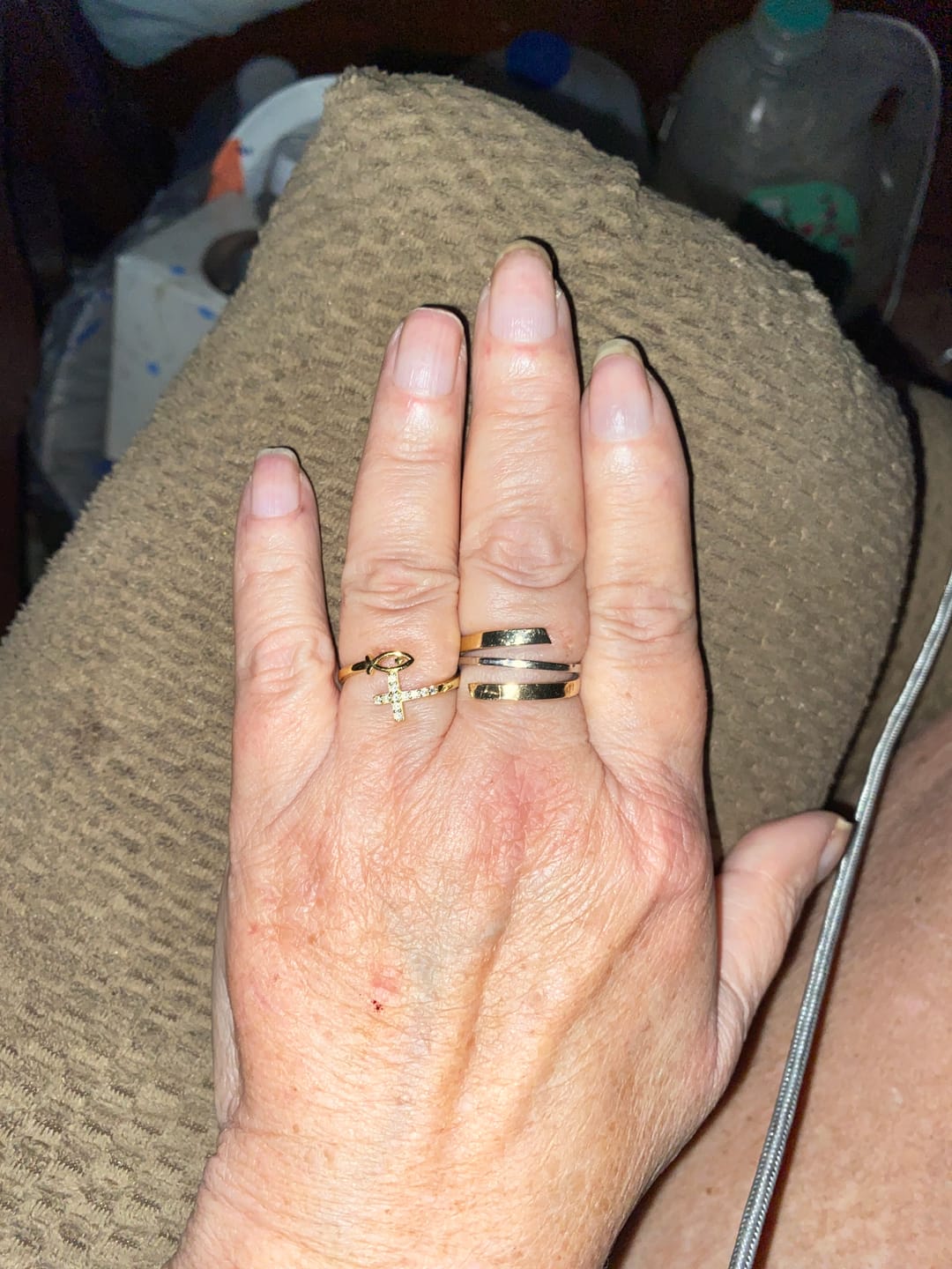 Customer photo review of God Jesus Fish And Cross Ring