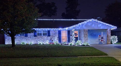 Customer photo review of Merry Christmas With Snow Man Wonder Land Garage Door Wrap Cover Mural Decoration