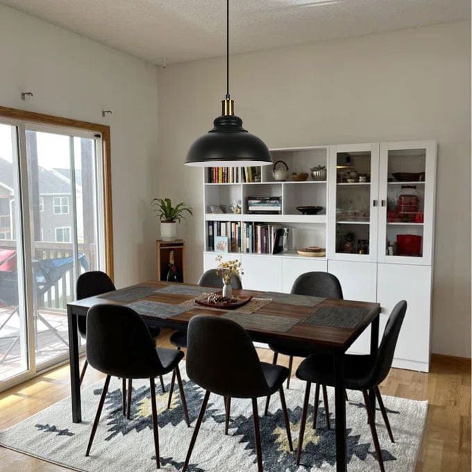 Customer photo review of Industrial Black Single Pendant Dome Light Fixture