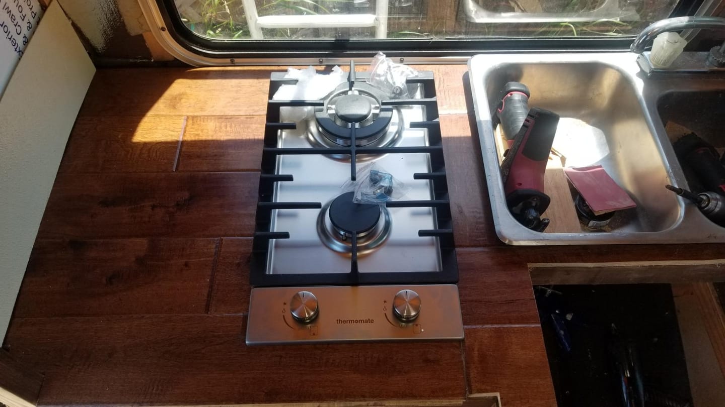 Customer photo review of 12 Inch Built-In Gas Cooktop with 2 High Efficiency Burners - 120V AC