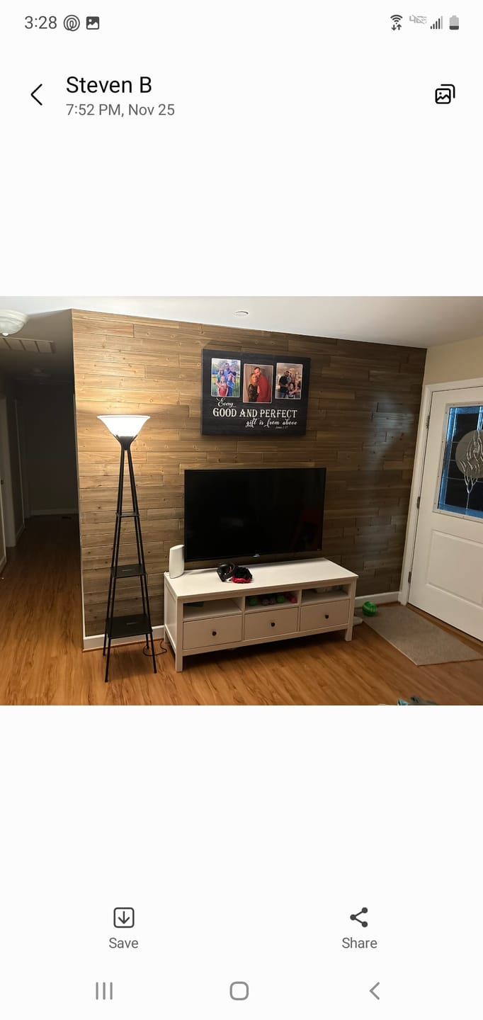 Customer photo review of Every good and perfect gift is from above photo custom wall art canvas print