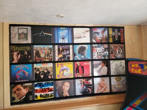 Customer photo review of 12" Vinyl Record Display Frame - LP Wall Storage
