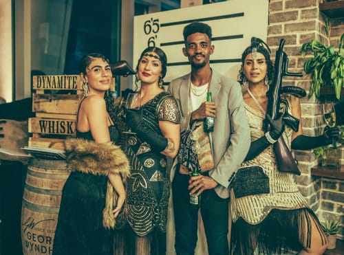 Aleta B. review of 1920s Black & Gold Sequin Eva Gatsby Dress image 1 out of 3