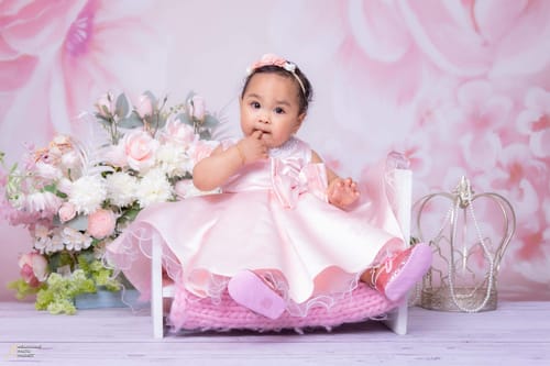 Customer photo review of Girl Christmas Dress Toddler Princess Dress Summer Beaded Bow Dress Birthday Party Dress