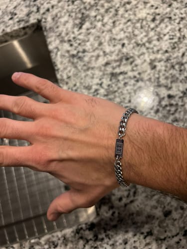 Customer photo review of CUBAN BRACELET (SILVER)