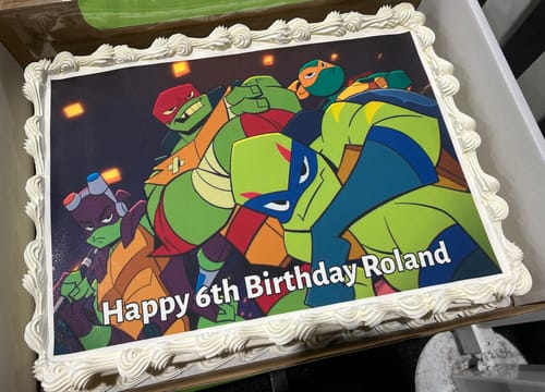 Customer photo review of A3 Rectangle Custom Edible Icing Image