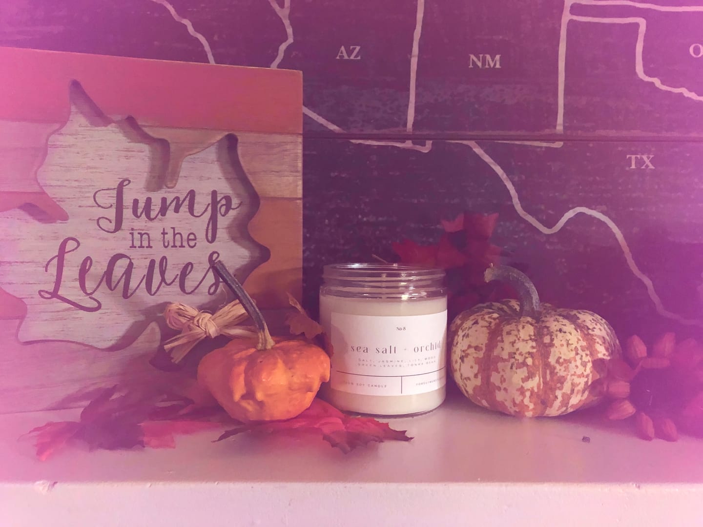 Customer photo review of Sea Salt + Orchid 22 oz Glass Candle