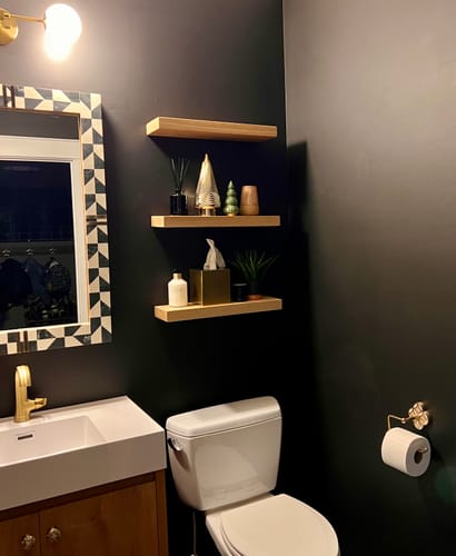 Customer photo review of Ash Floating Shelves