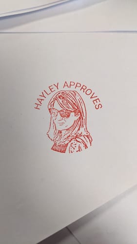 Customer photo review of Self-Inking Face Stamp