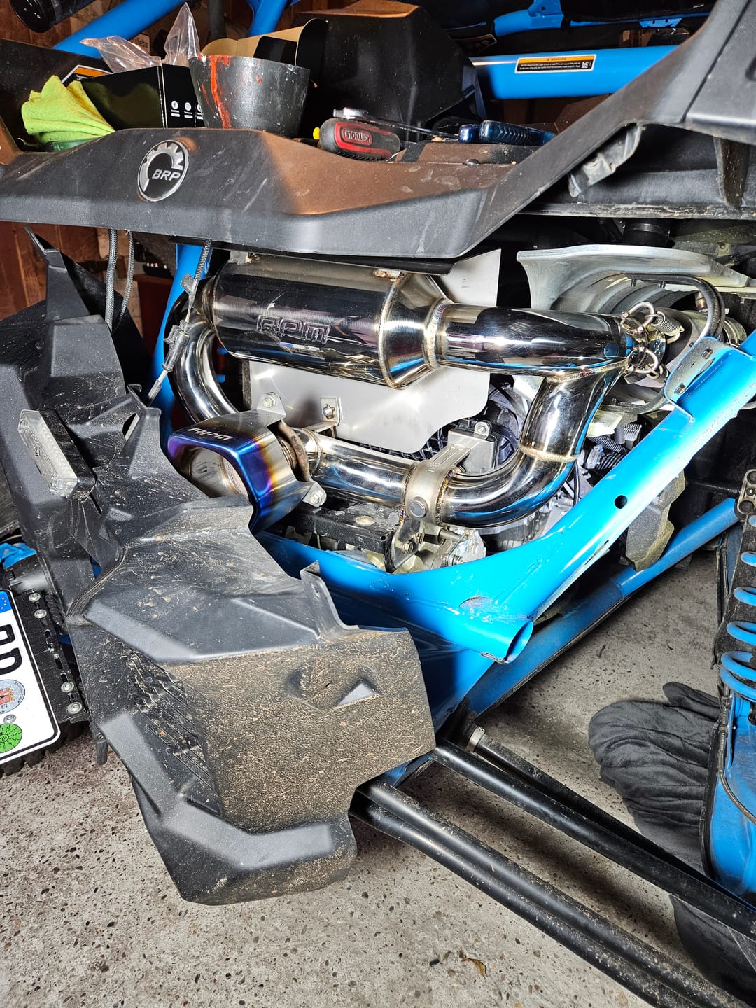 Customer photo review of RPM-SxS X3 E-VALVE Slip On Exhaust Sport Muffler Can Am Maverick X3 Turbo R & RR 2017-2024