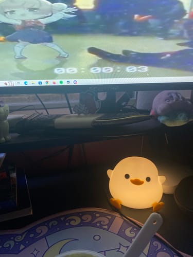 Customer photo review of UNEEDE LED Cute Bean Duck Night Light,Mini Benson Duck Night Light