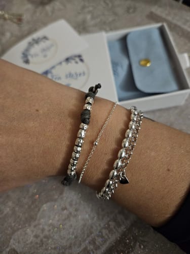 Customer photo review of Bracciale chicco di riso 4mm