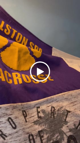 T-shirt quilt with sports, lacrosse themes by Jeannine from FL