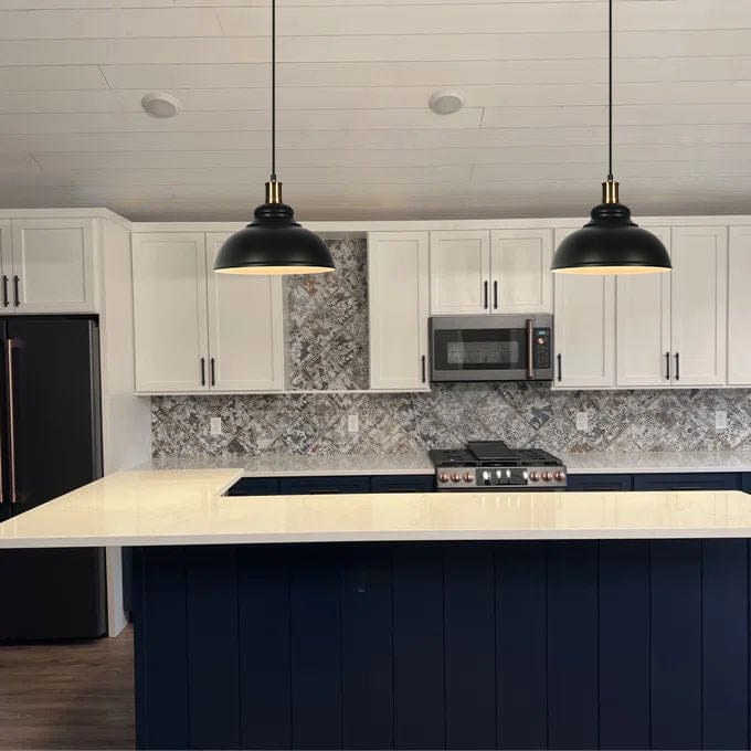 Customer photo review of Industrial Black Single Pendant Dome Light Fixture