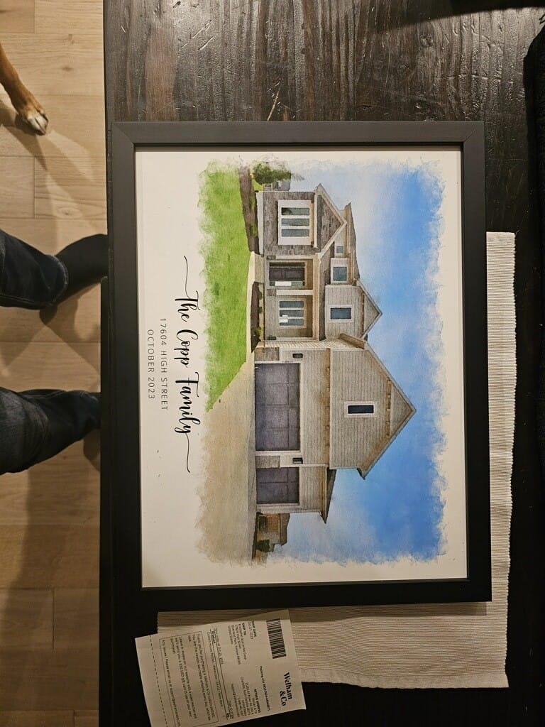 Customer photo review of Custom House Portrait