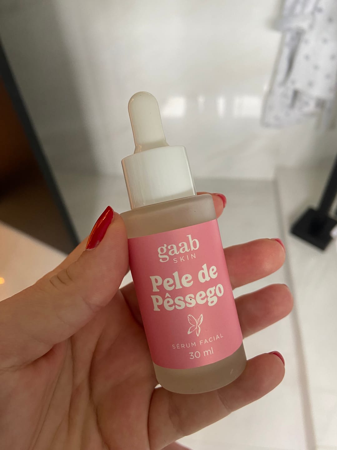 Customer photo review of Pele de Pêssego - Sérum Facial 30 ml