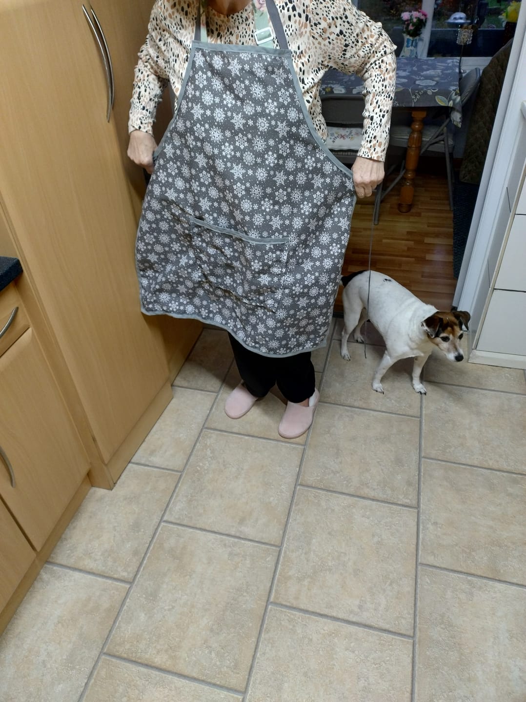 Customer photo review of All Over Snowflakes Polycotton Fabric