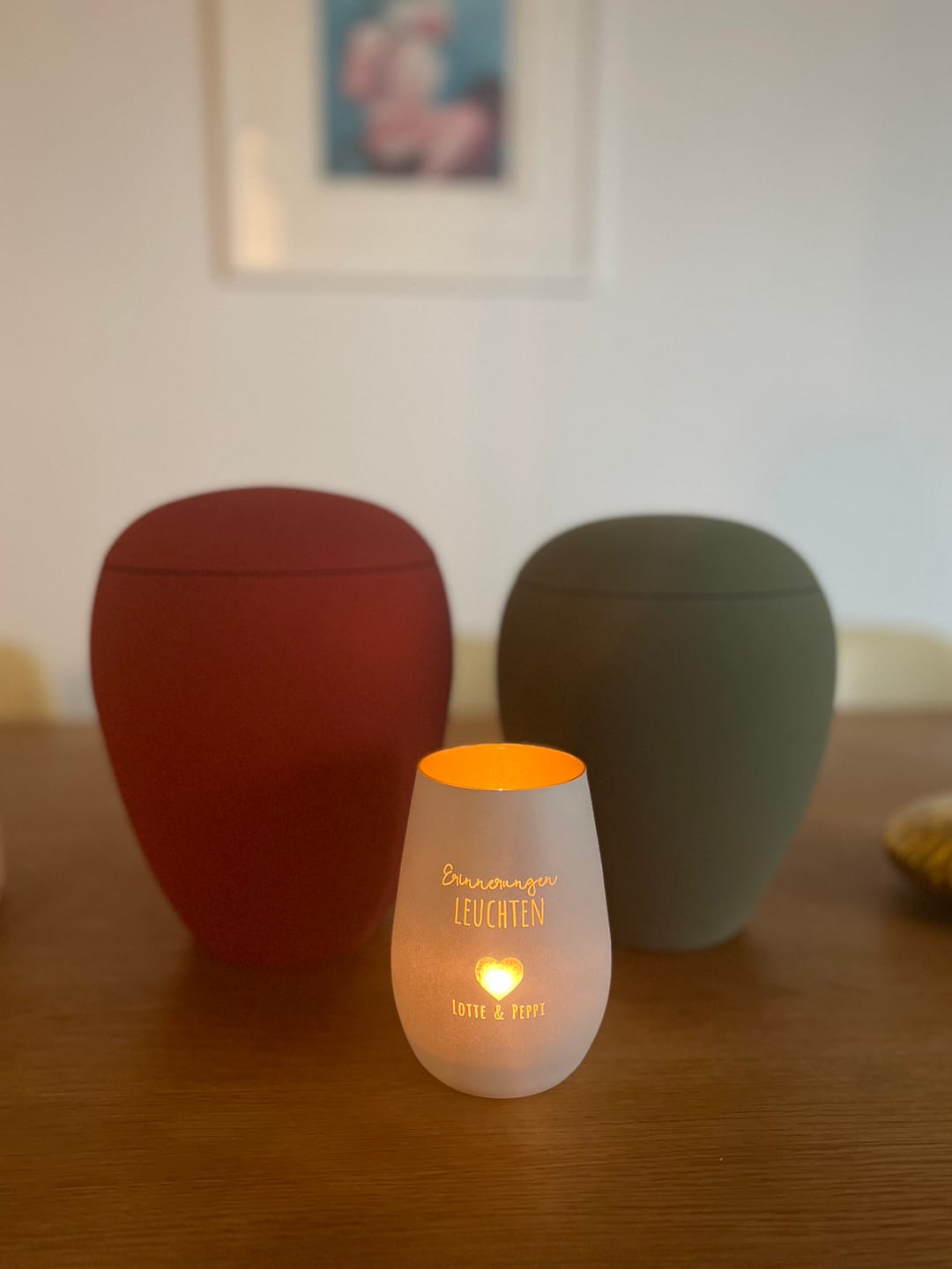 Customer photo review of Erinnerungen leuchten - Individuelles Trauerlicht