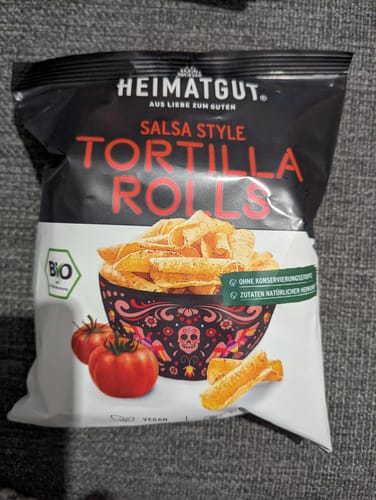 Kundenbewertung mit Foto zu Bio Tortilla Rolls Salsa Style