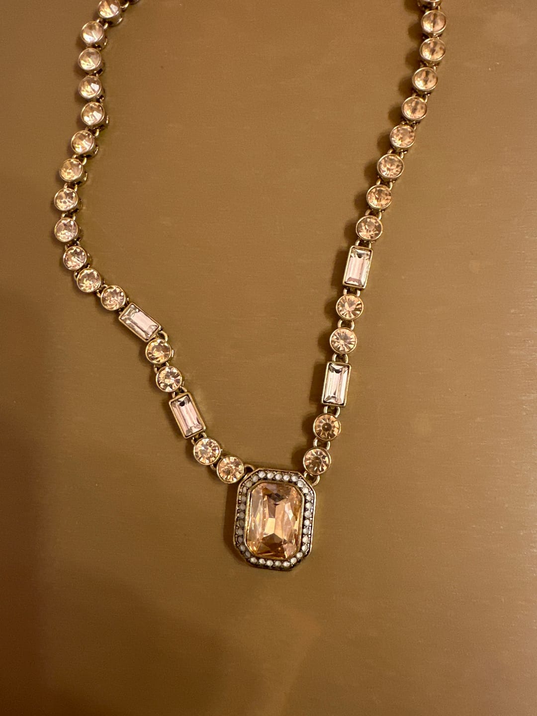 Customer photo review of HEIDI DAUS®"On Line" Crystal Pendant Necklace