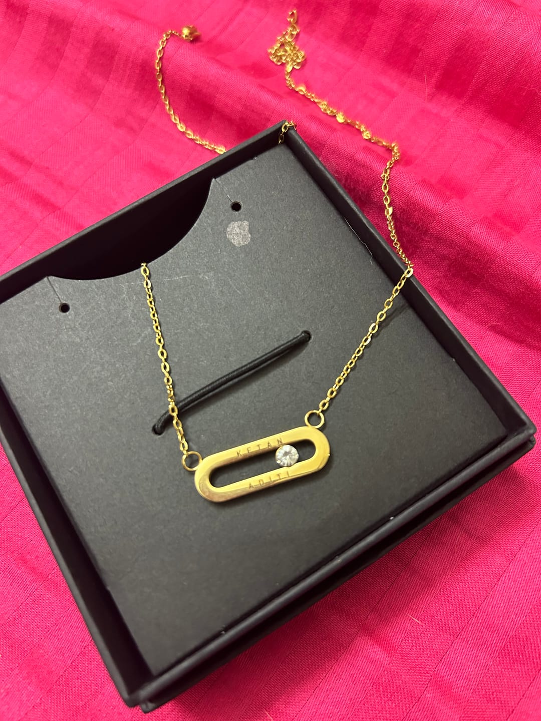 Customer photo review of Personalised Eternal Pendant