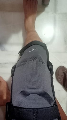 Customer photo review of Hinged Knee Cap | Supports the Knee joint with mediolateral hinges | Color - Grey (Single Piece)