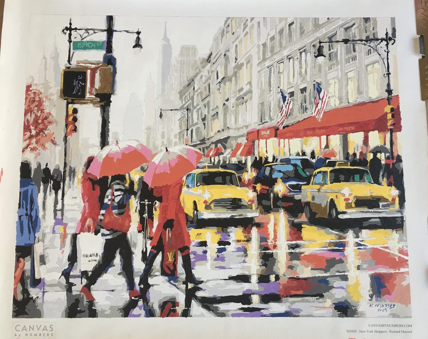 Customer photo review of New York Shoppers - Paint by Numbers