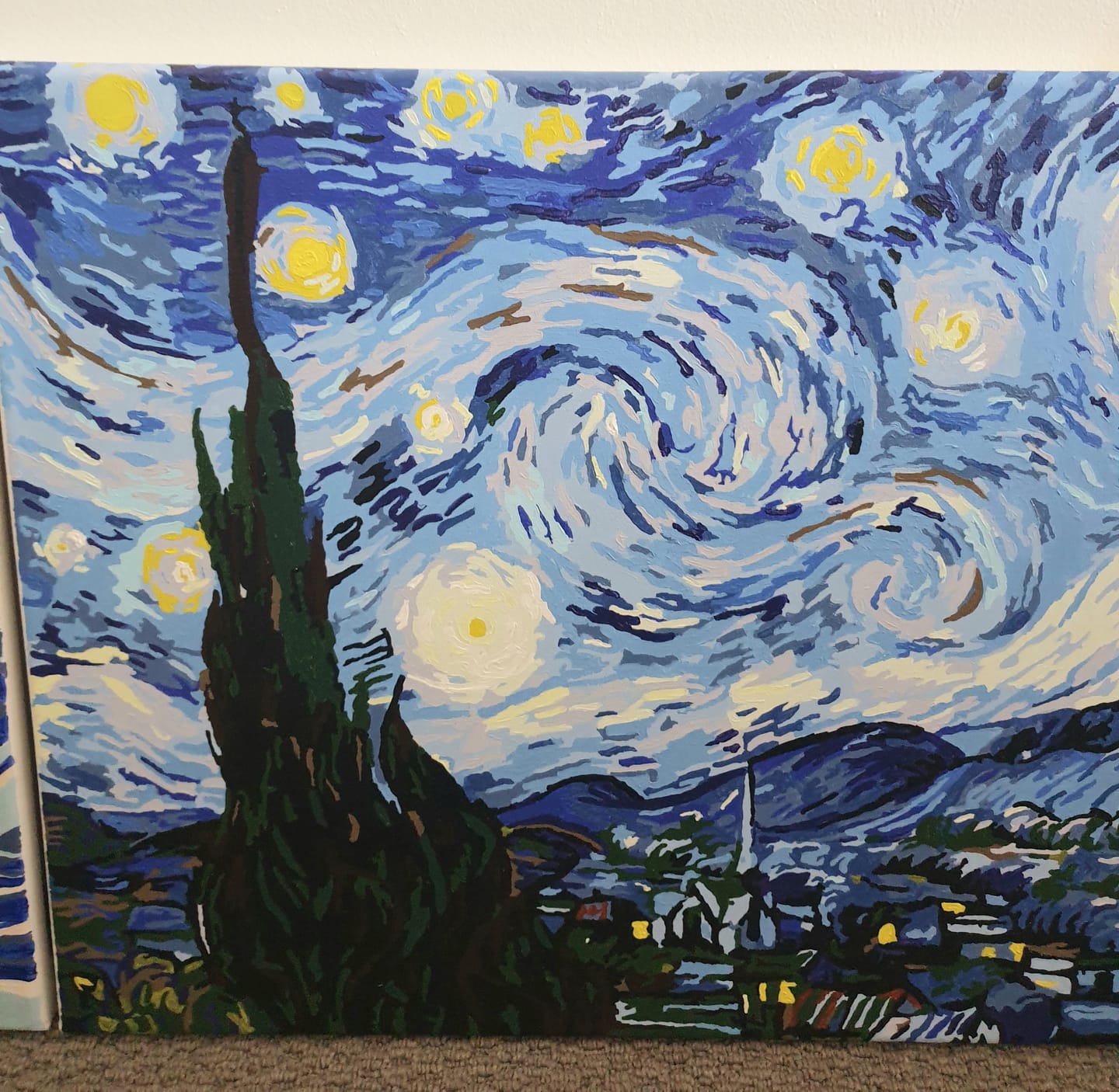 Customer photo review of Starry Night - Paint by Numbers