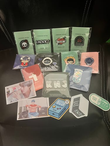 Customer photo review of Jungkook Tattoo Pins