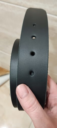Customer photo review of Чоловічий ремінь з натуральної шкіри з іменним гравіюванням для батька