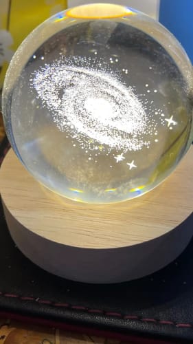 Customer photo review of Galaxy Crystal Ball Night Light