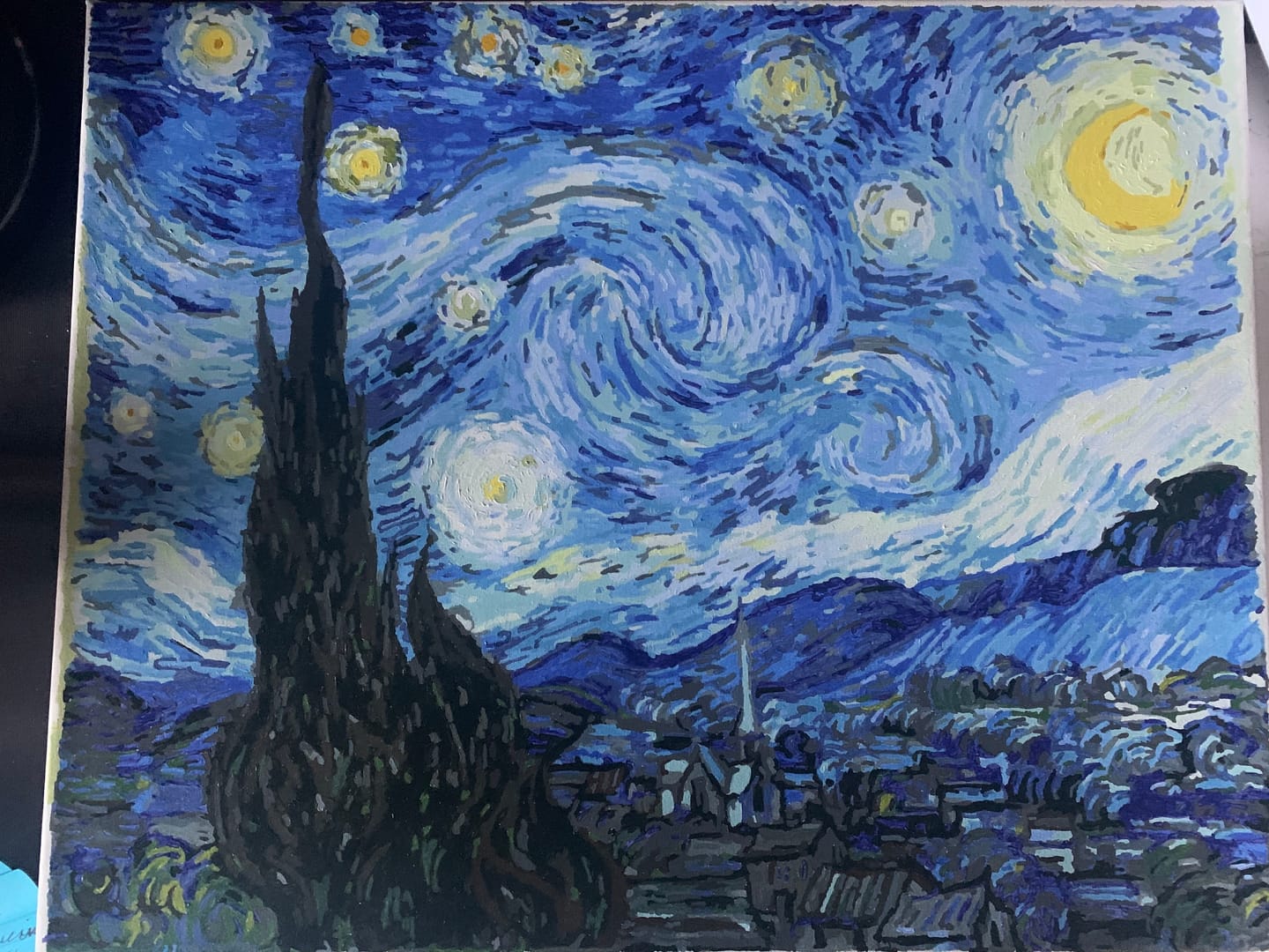 Customer photo review of Starry Night - Paint by Numbers