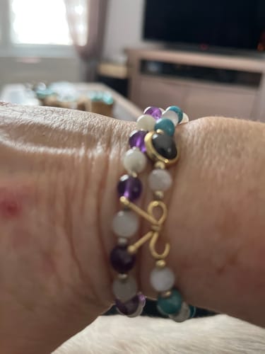 Customer photo review of Bracelet Détoxifiant en Apatite et Pierre de Lune || Or fin