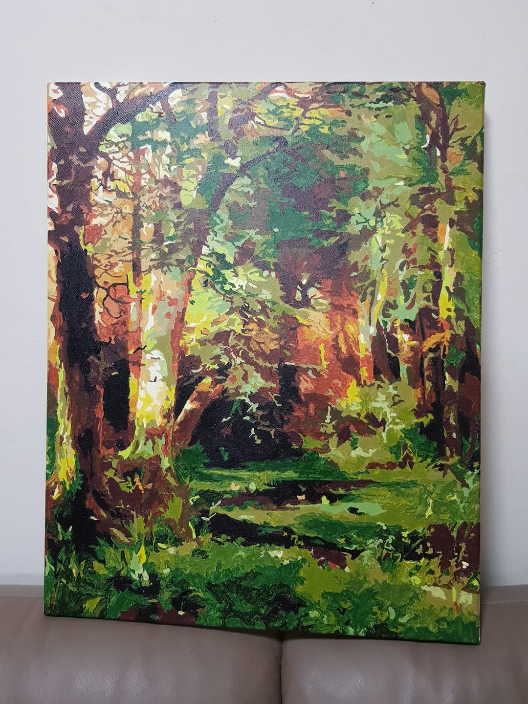 Customer photo review of Forest Scene - Paint by Numbers