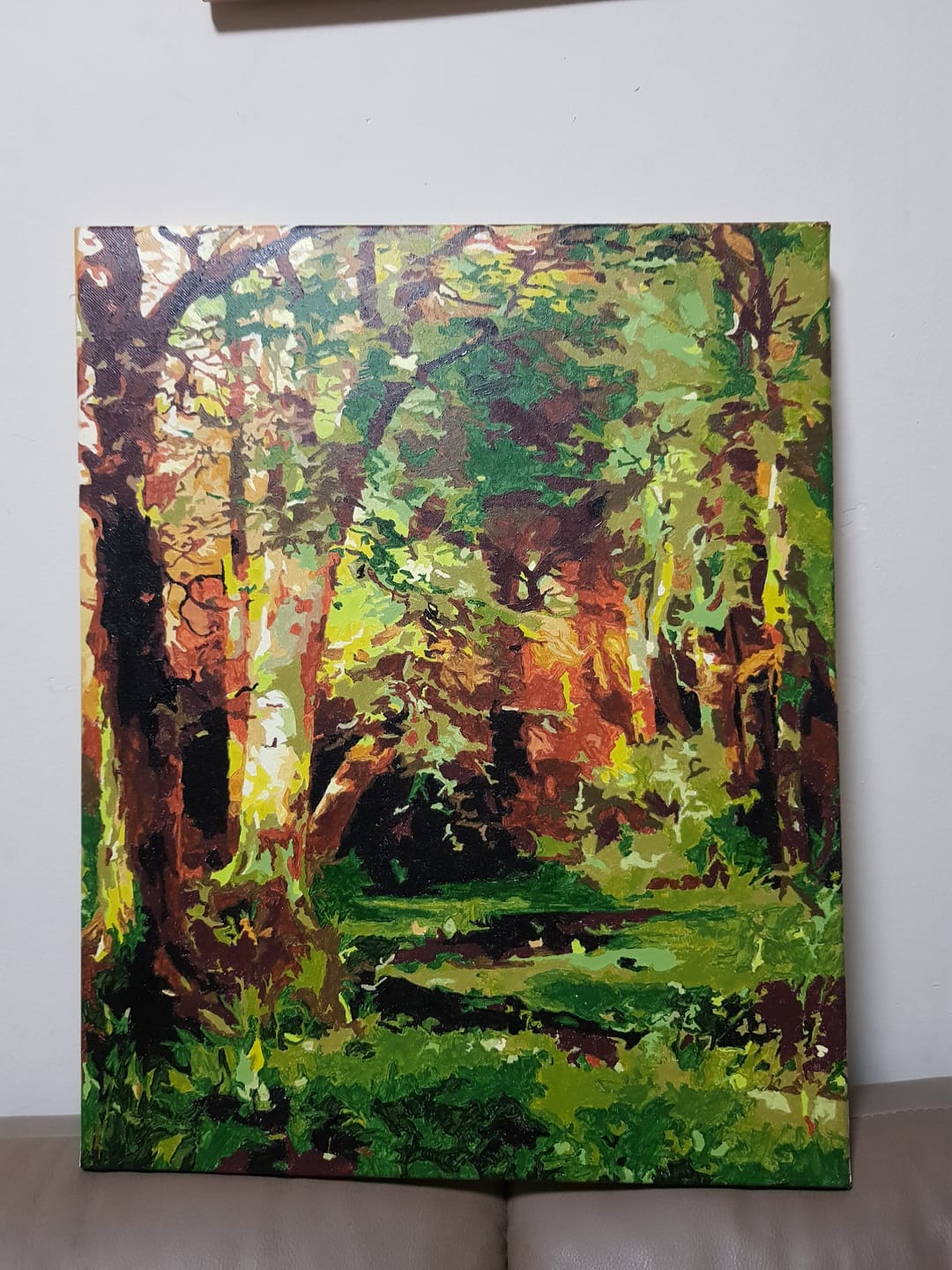 Customer photo review of Forest Scene - Paint by Numbers
