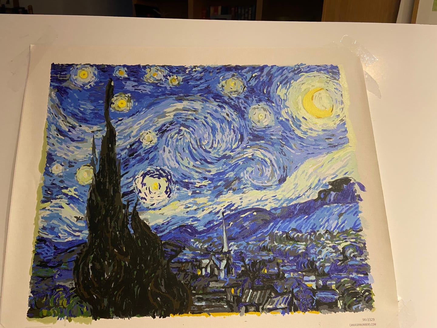 Customer photo review of Starry Night - Paint by Numbers