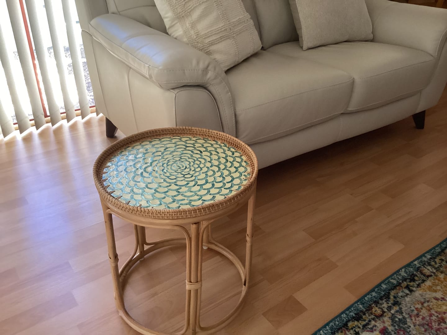 Customer photo review of Bloom Rattan Table