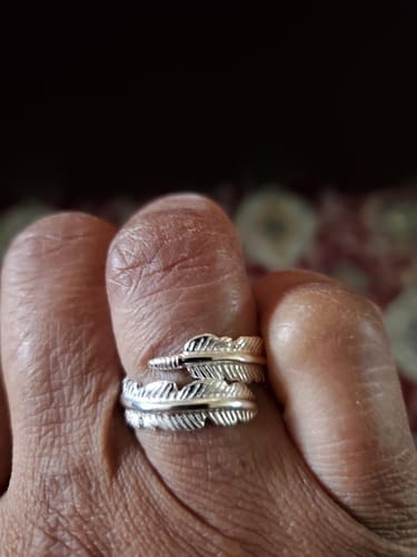 Customer photo review of Feather From An Angel Ring